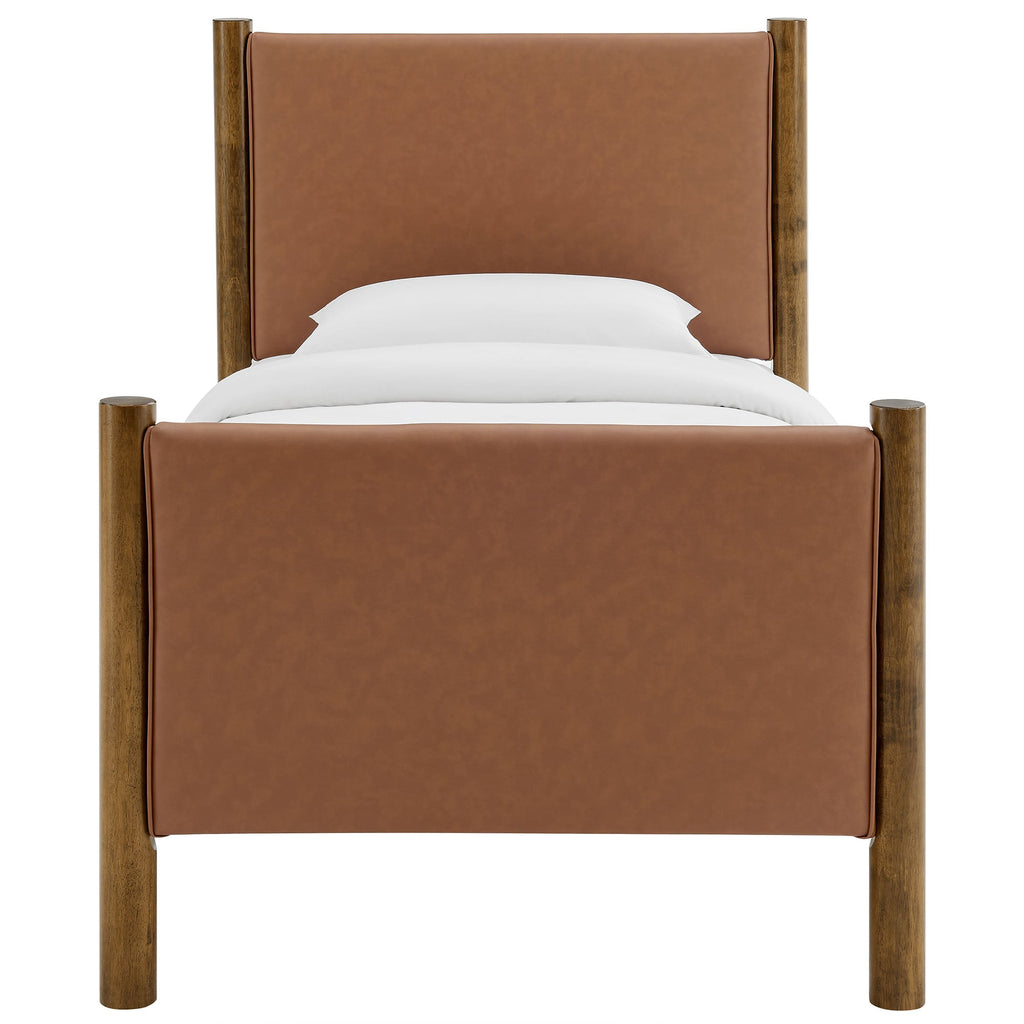 Maven Vegan Leather Upholstered Platform Bed by Modway