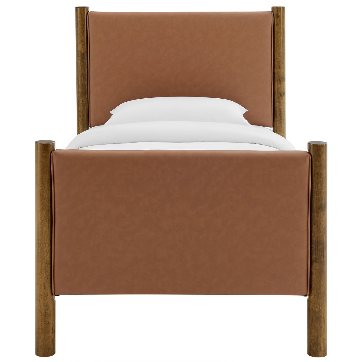 Maven Vegan Leather Upholstered Platform Bed by Modway