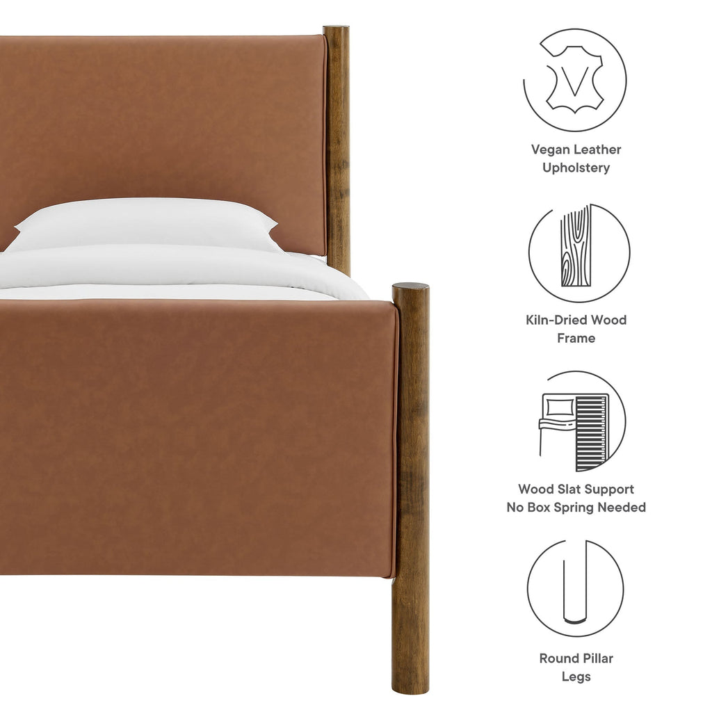 Maven Vegan Leather Upholstered Platform Bed by Modway