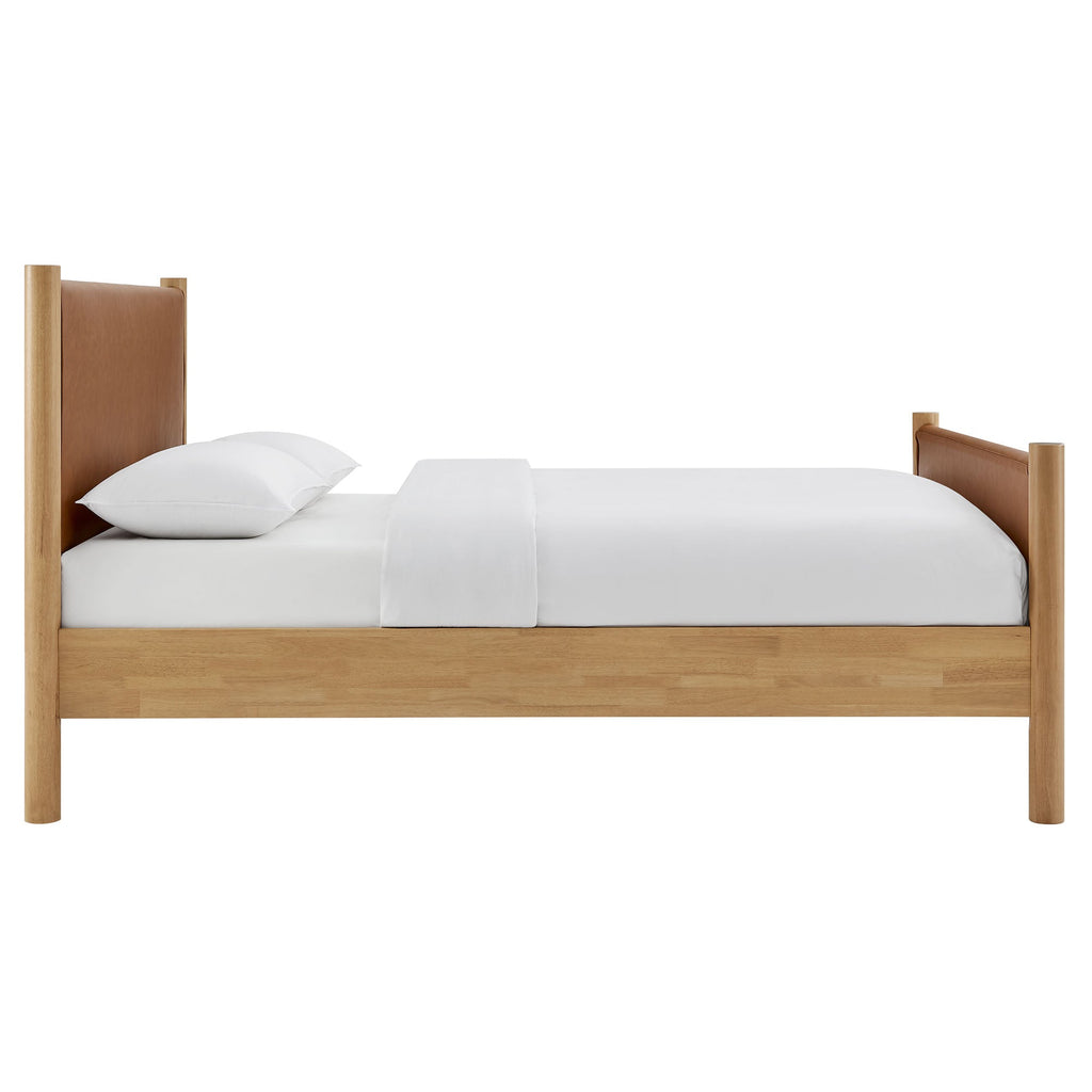 Maven Vegan Leather Upholstered Platform Bed by Modway