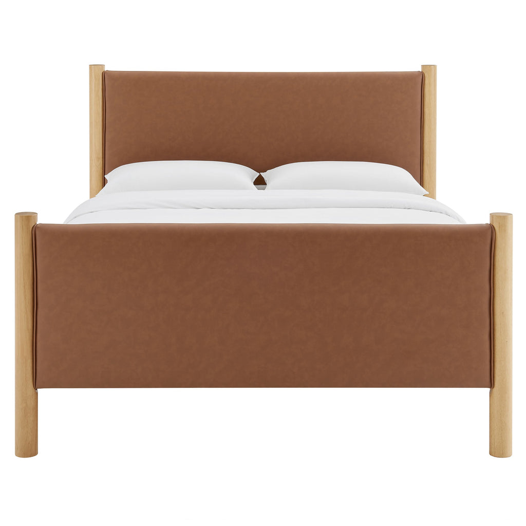 Maven Vegan Leather Upholstered Platform Bed by Modway