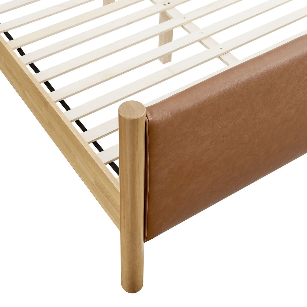 Maven Vegan Leather Upholstered Platform Bed by Modway