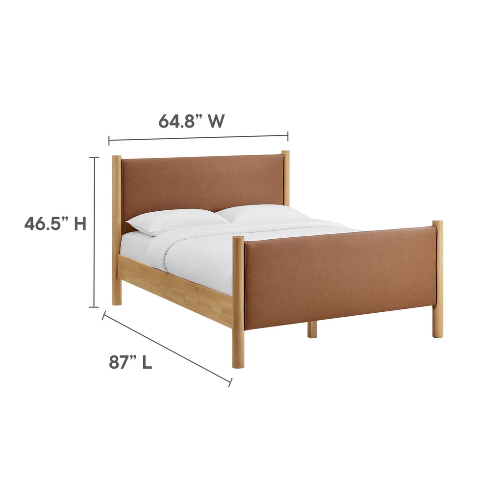Maven Vegan Leather Upholstered Platform Bed by Modway