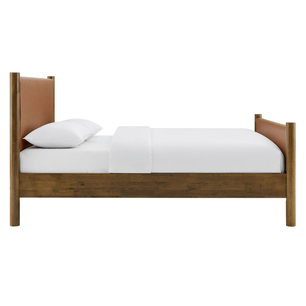 Maven Vegan Leather Upholstered Platform Bed by Modway