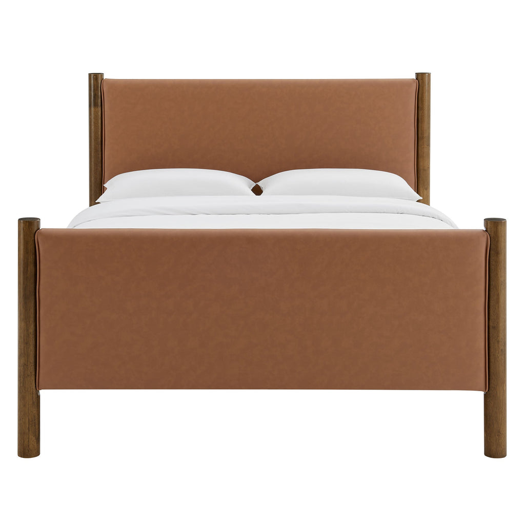 Maven Vegan Leather Upholstered Platform Bed by Modway
