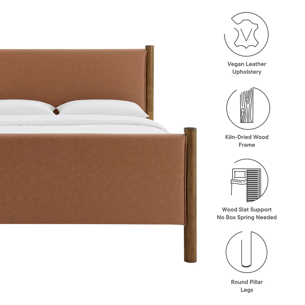 Maven Vegan Leather Upholstered Platform Bed by Modway
