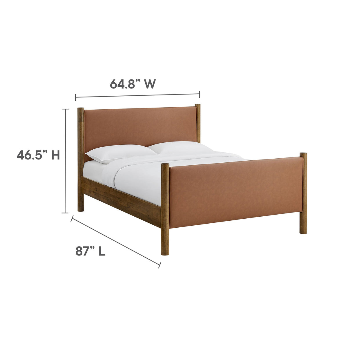 Maven Vegan Leather Upholstered Platform Bed by Modway