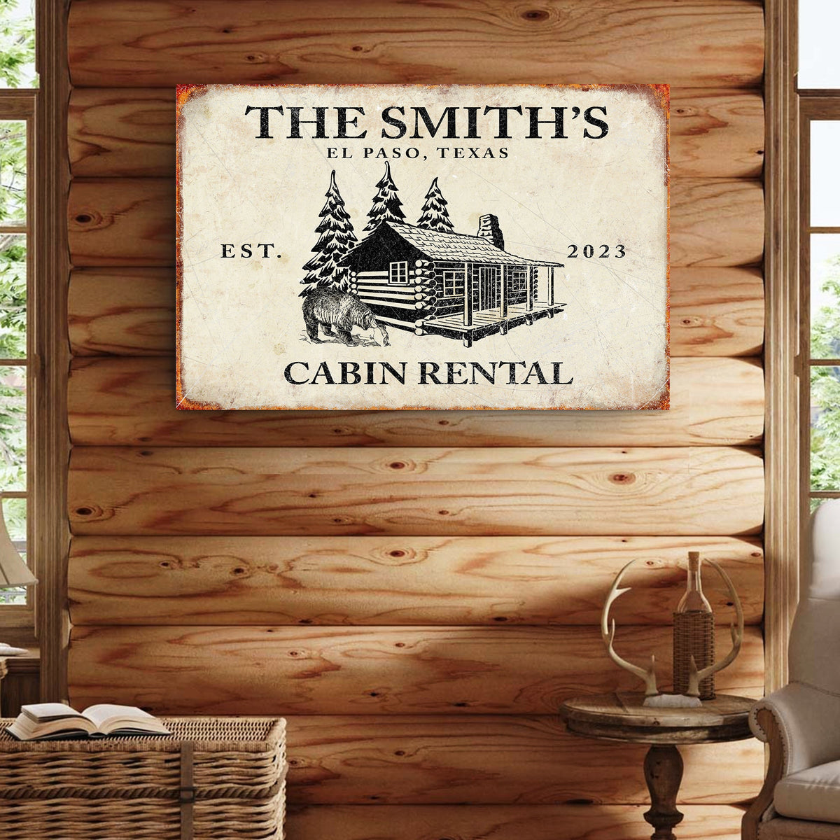 Bear Cabin Sign II