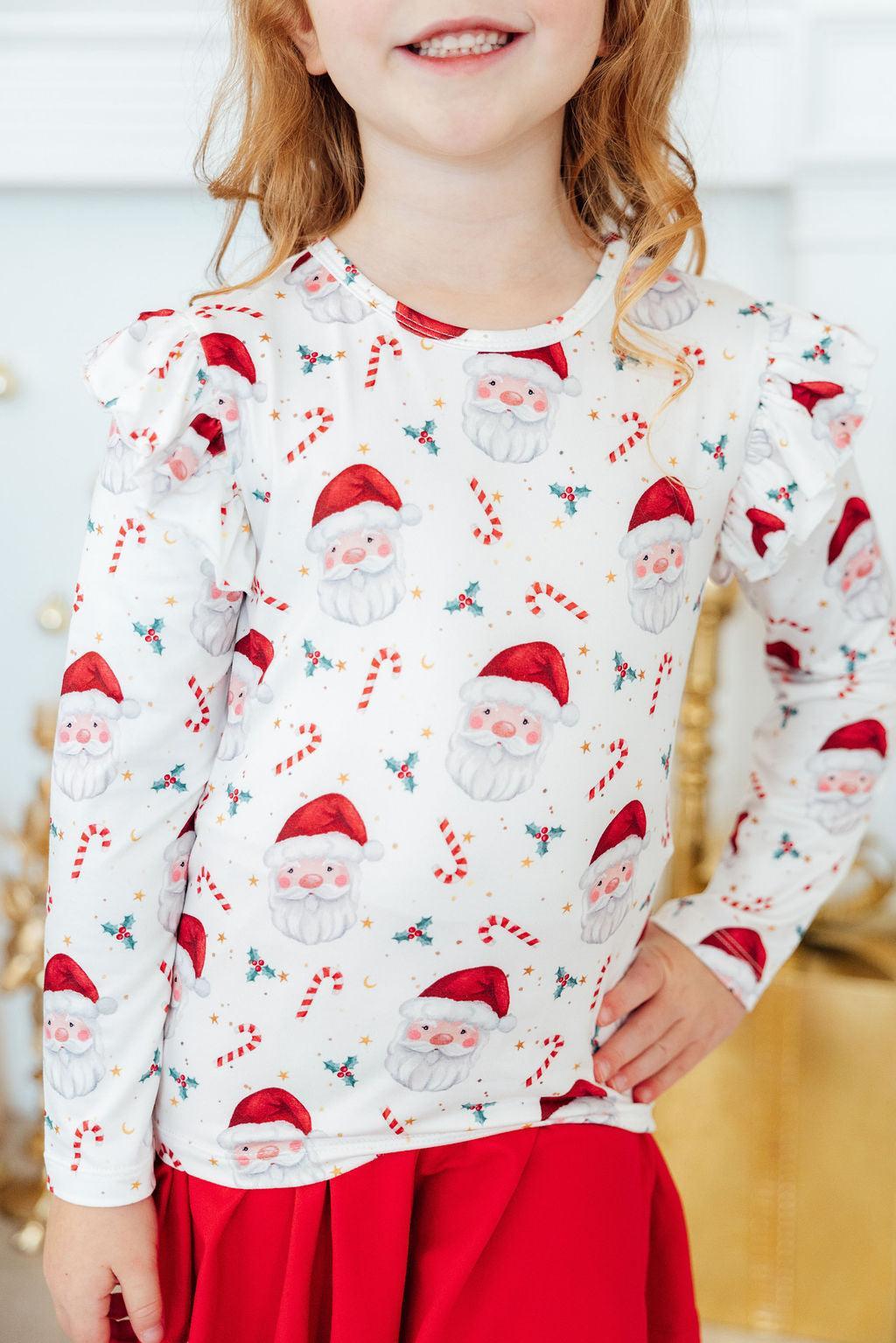 Mistletoe Magic L/S Ruffle Tee