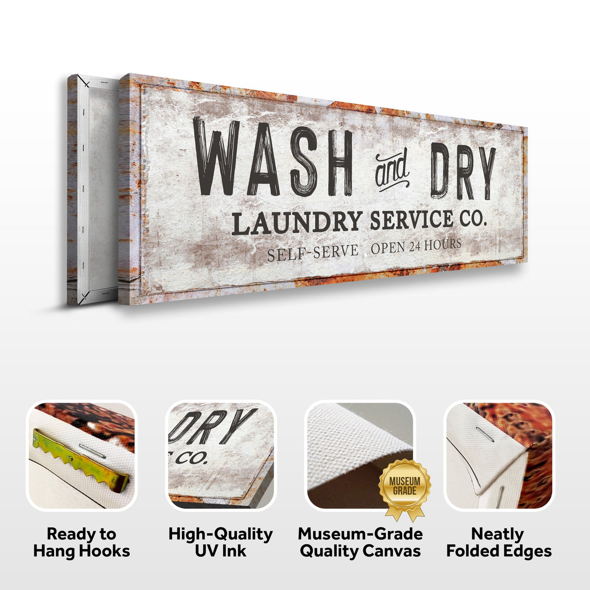 Wash And Dry Laundry Service Co Sign