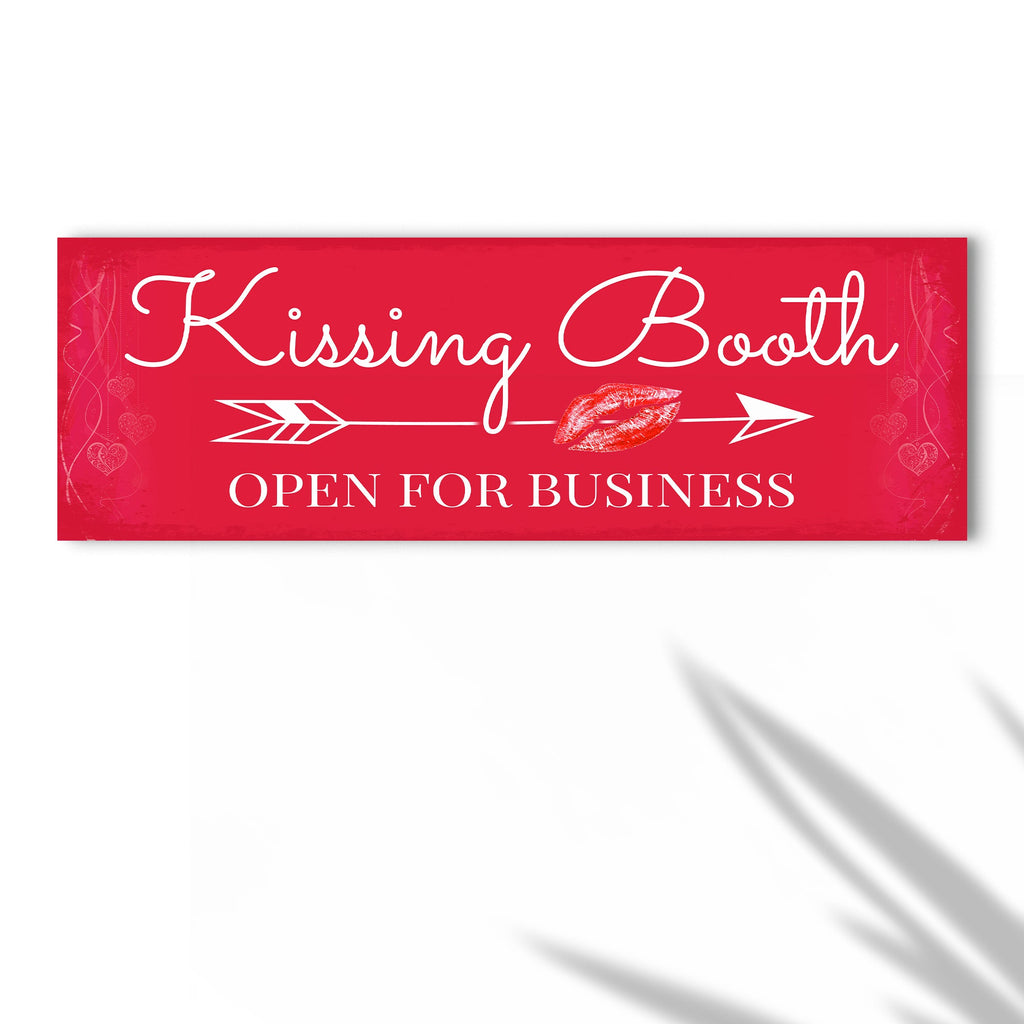 Kissing Booth "Open For Business" Sign