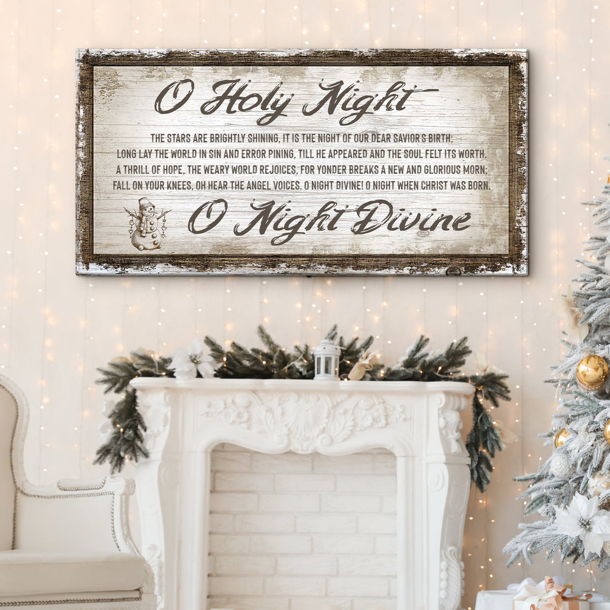 O Holy Night Christmas Sign