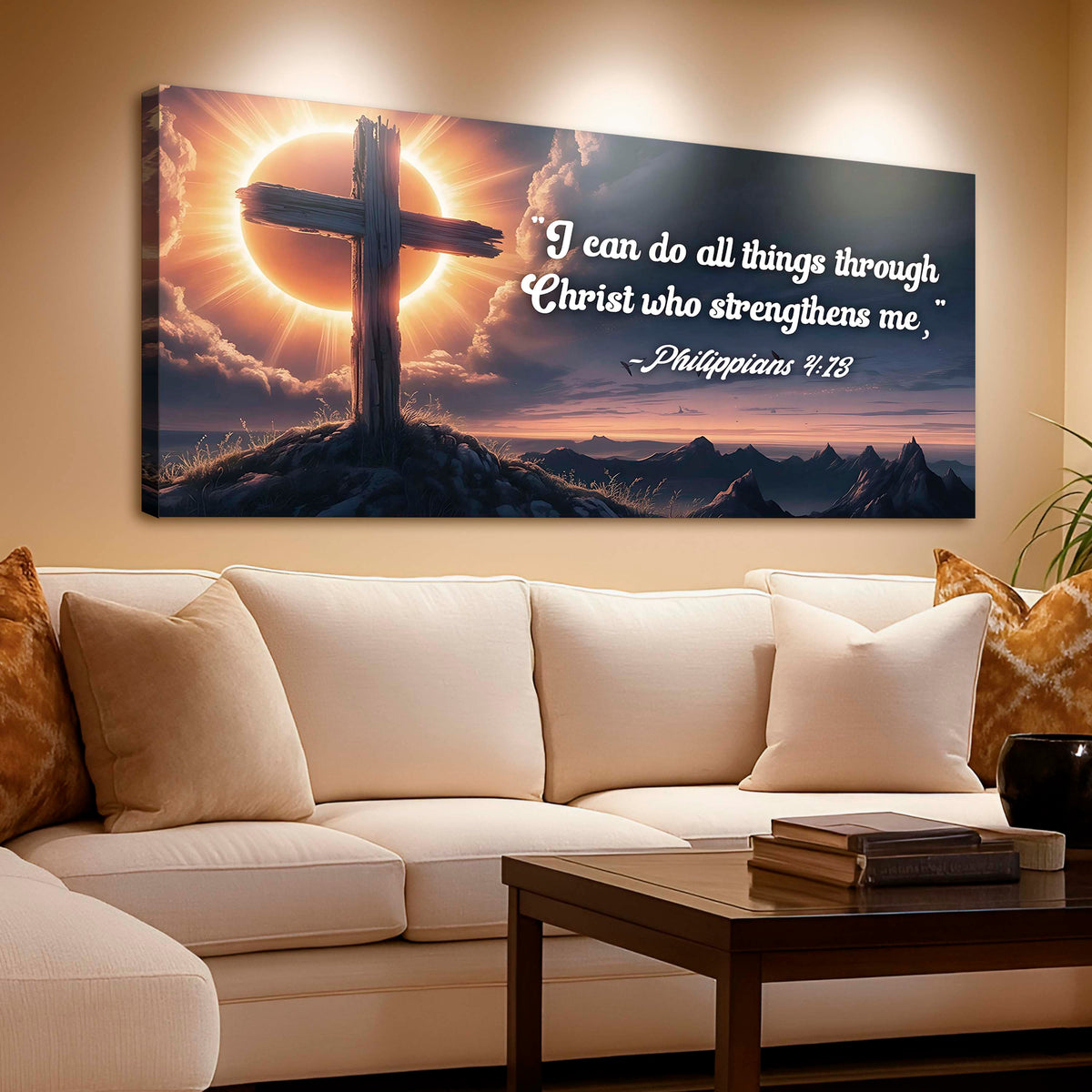 Philippians 4:13 - I Can Do All Things Through Christ Faith Sign
