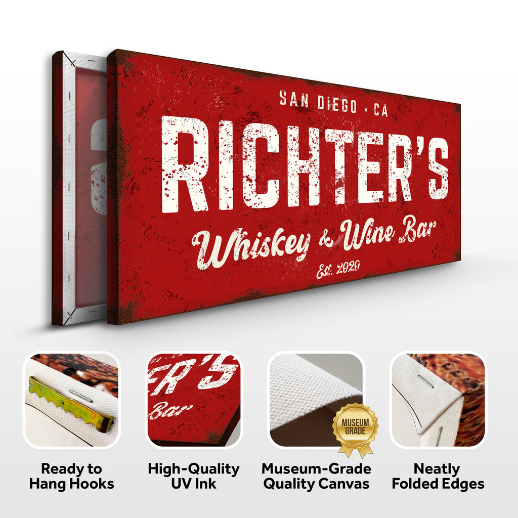 Whiskey And Wine Bar Sign III