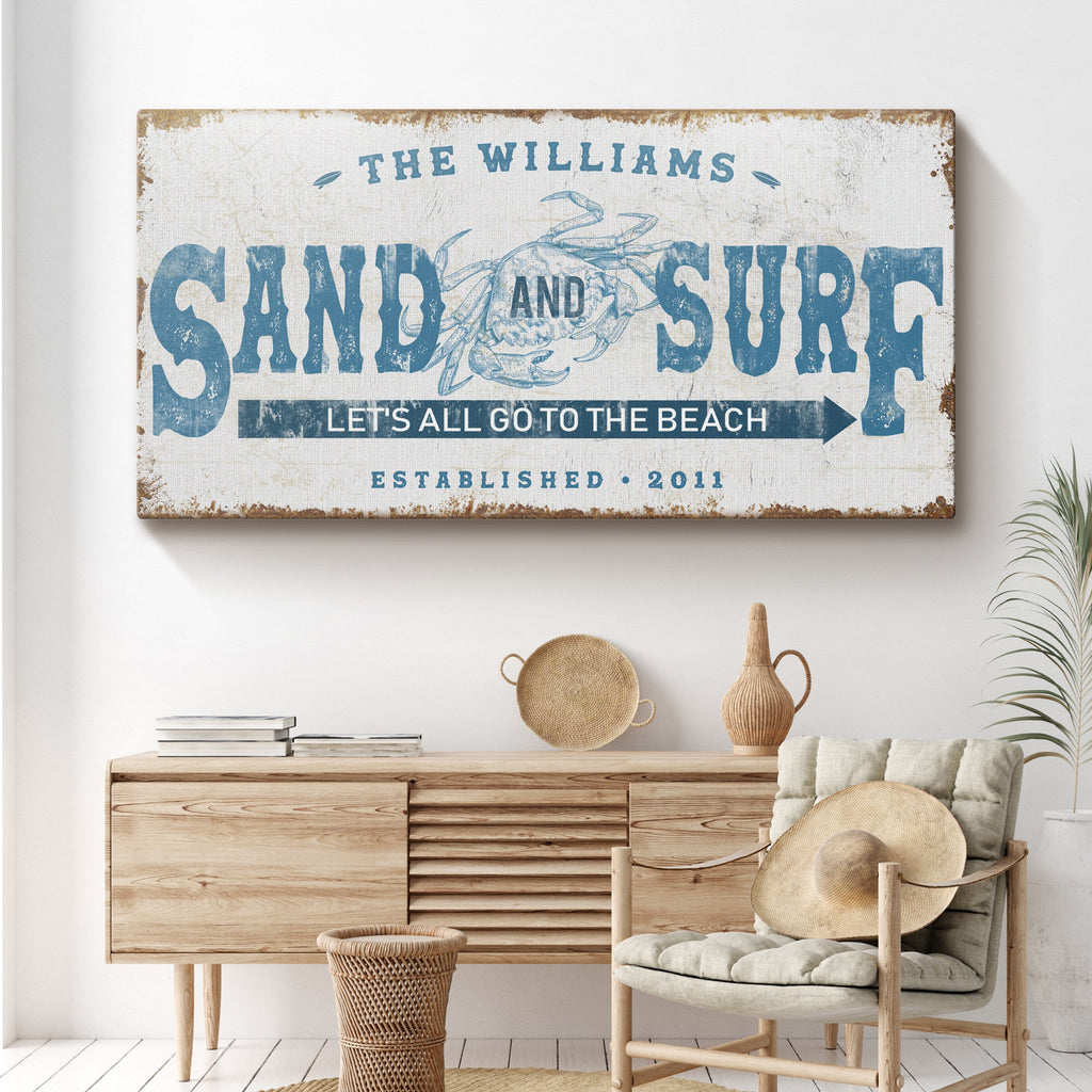 Sand And Surf Sign