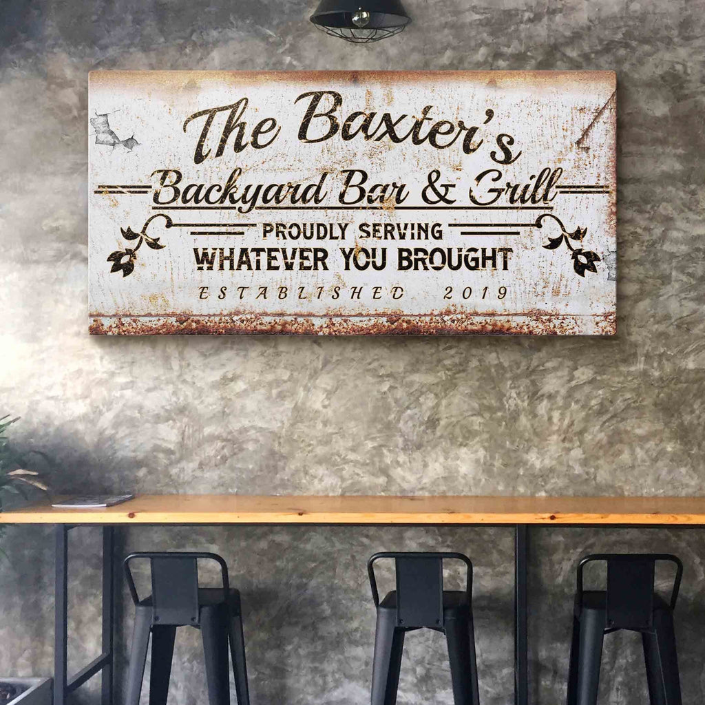 Backyard Bar & Grill Sign II