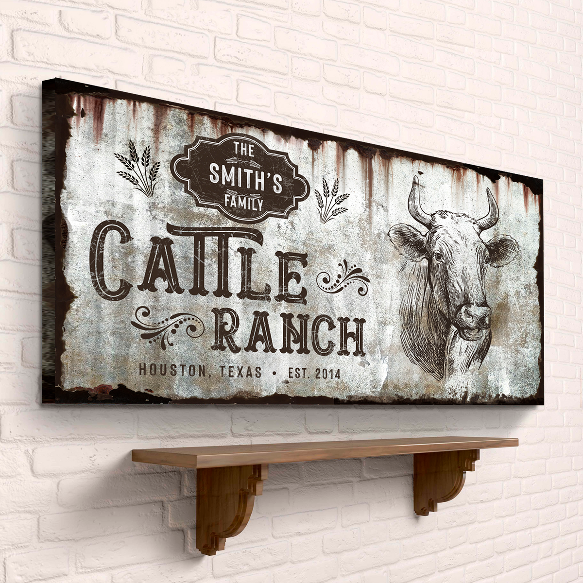 Vintage Cattle Ranch Sign