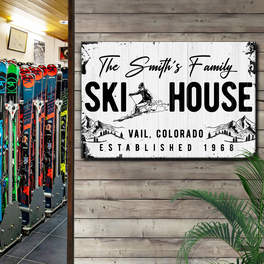 Ski House Sign