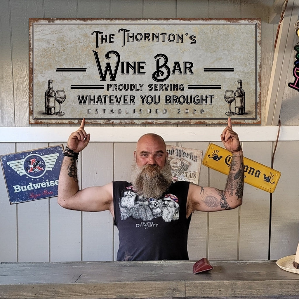 Personalized Wine Bar Sign II