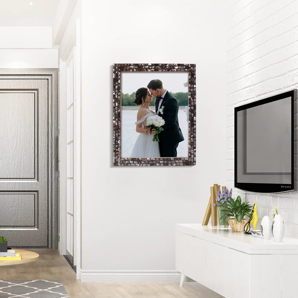 Poster Frame Mother of Pearl Collection, Grey, 20 Sizes