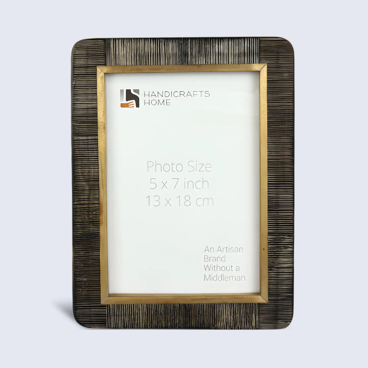 Picture Frame Shagrin Collection Horn Inlay & Brass Brown – 2 Sizes