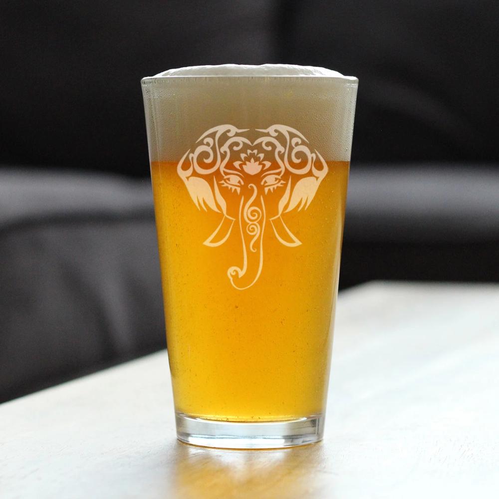 Elephant Boho - 16 Ounce Pint Glass