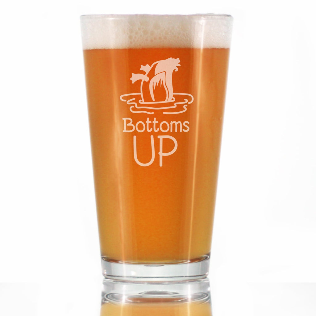 Bottoms Up - 16 Ounce Pint Glass