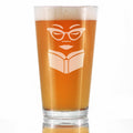 Book Reading Woman - 16 Ounce Pint Glass