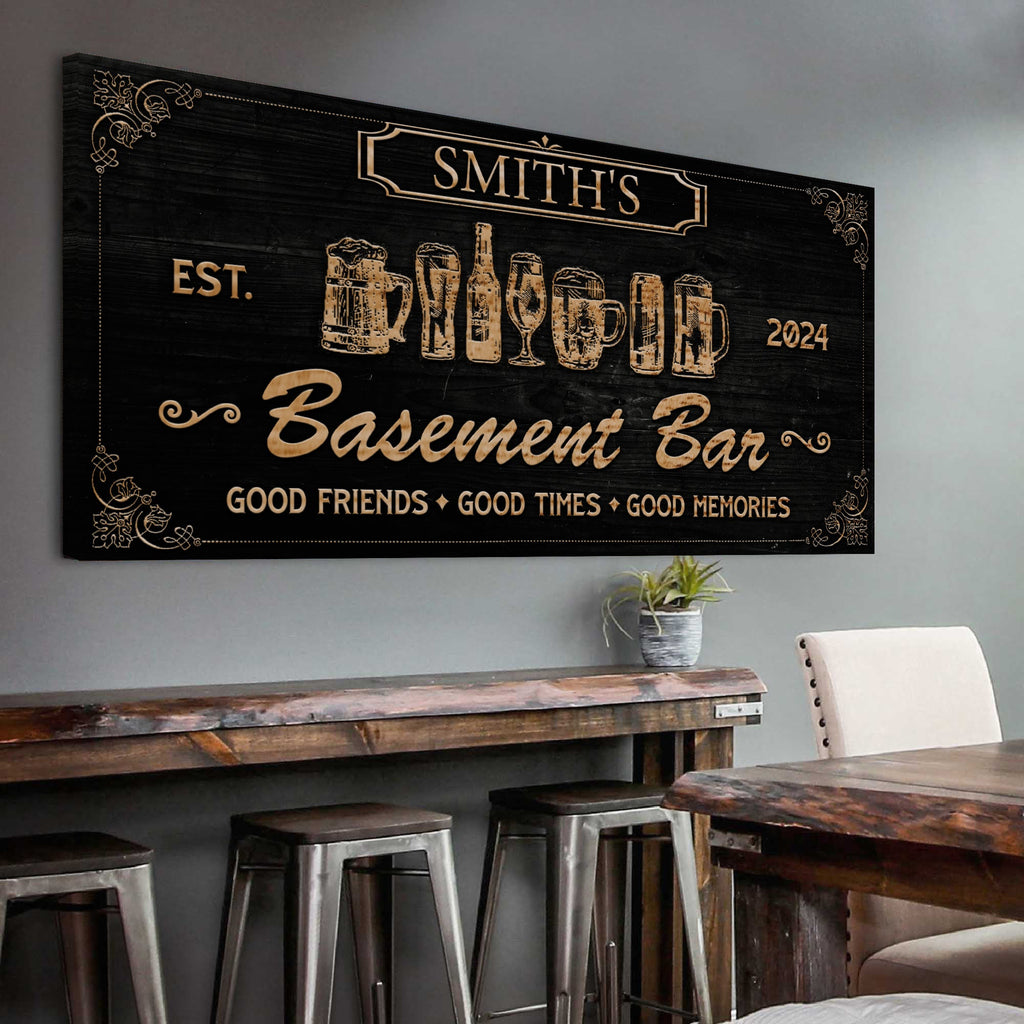 Personalized Basement Bar Sign II