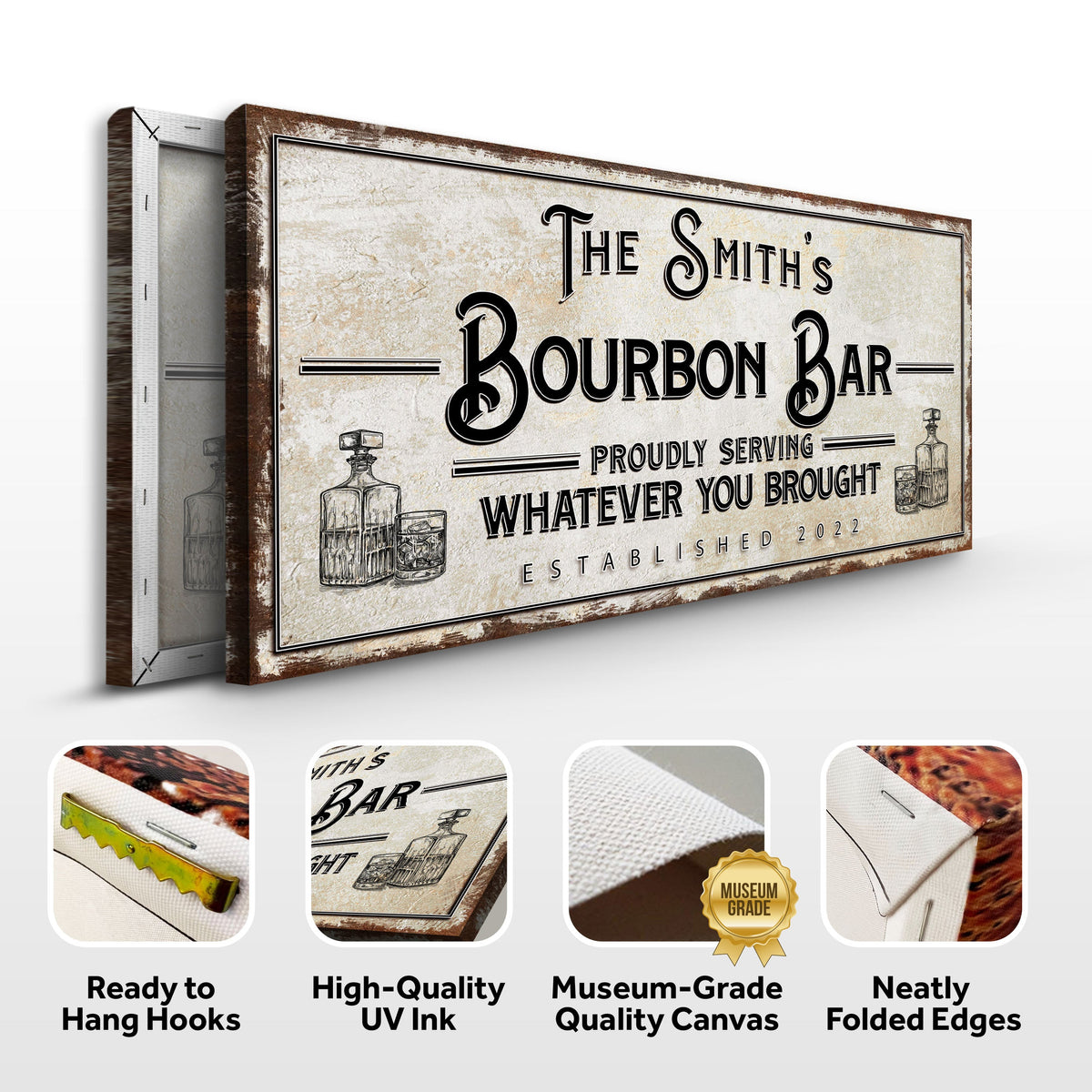 Personalized Bourbon Bar Sign