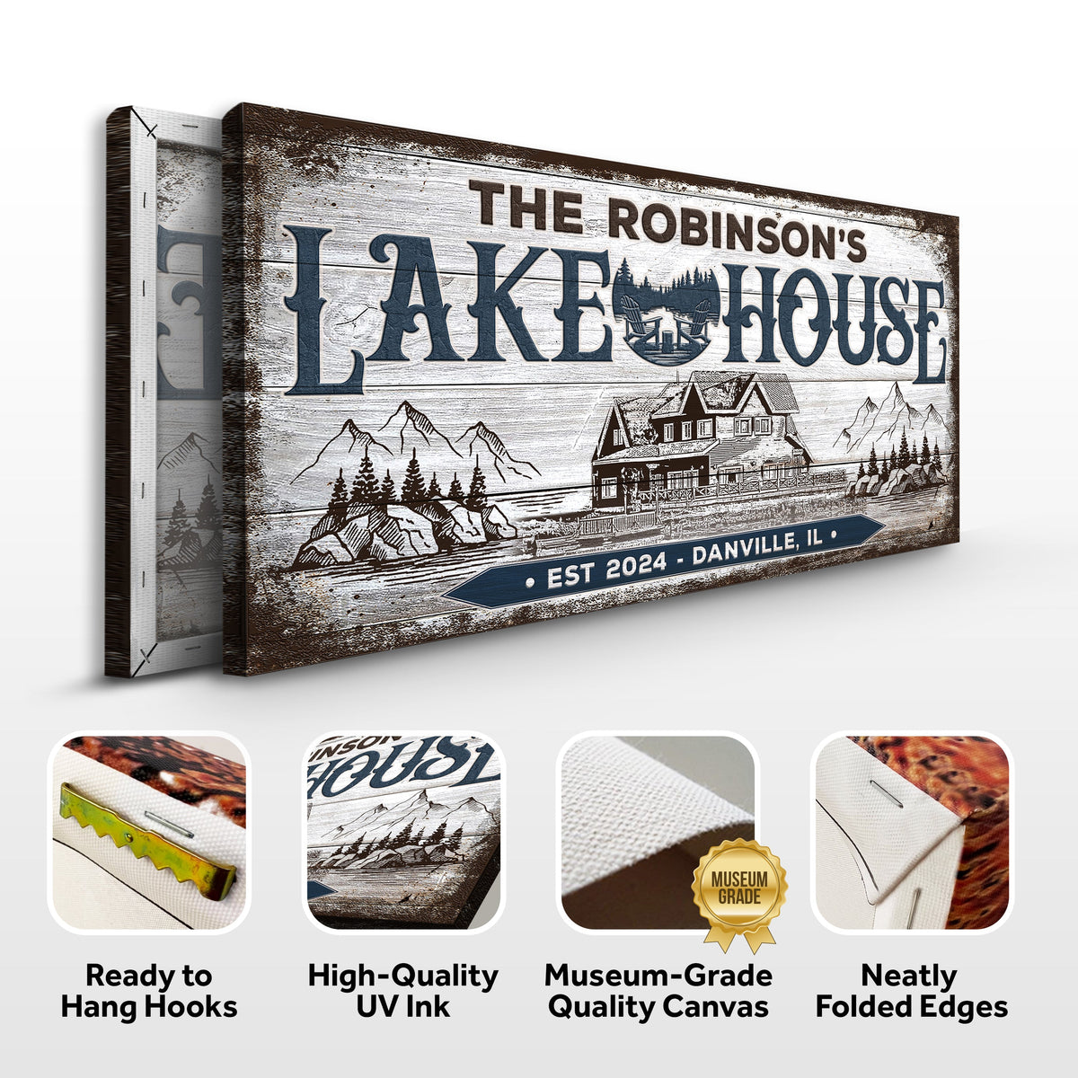 Personalized Lake House Sign II