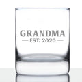 Grandma Est. 2020 -  Bold - 10 Ounce Rocks Glass