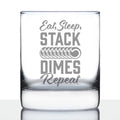 Stack Dimes - Whiskey Rocks Glass - Unique Gifts for Welders - 10.25 oz Glasses