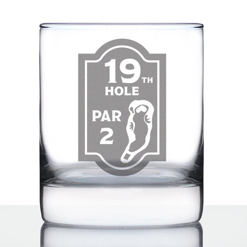 19th Hole Sign - 10 Ounce Rocks Glass