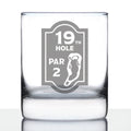 19th Hole Sign - 10 Ounce Rocks Glass
