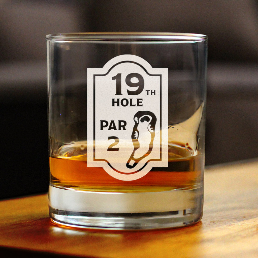19th Hole Sign - 10 Ounce Rocks Glass