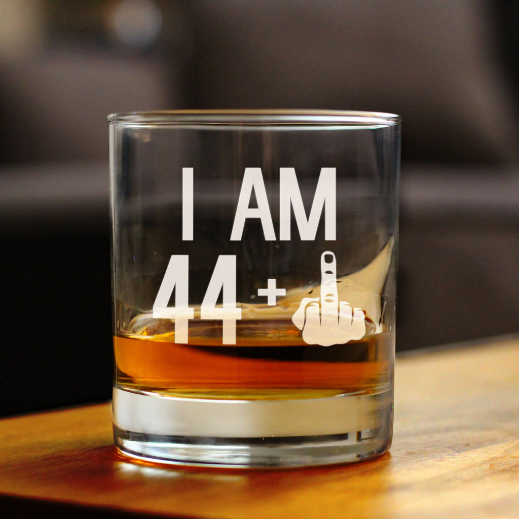 44 + 1 Middle Finger - 10 Ounce Rocks Glass
