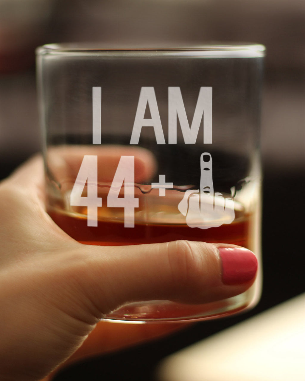 44 + 1 Middle Finger - 10 Ounce Rocks Glass
