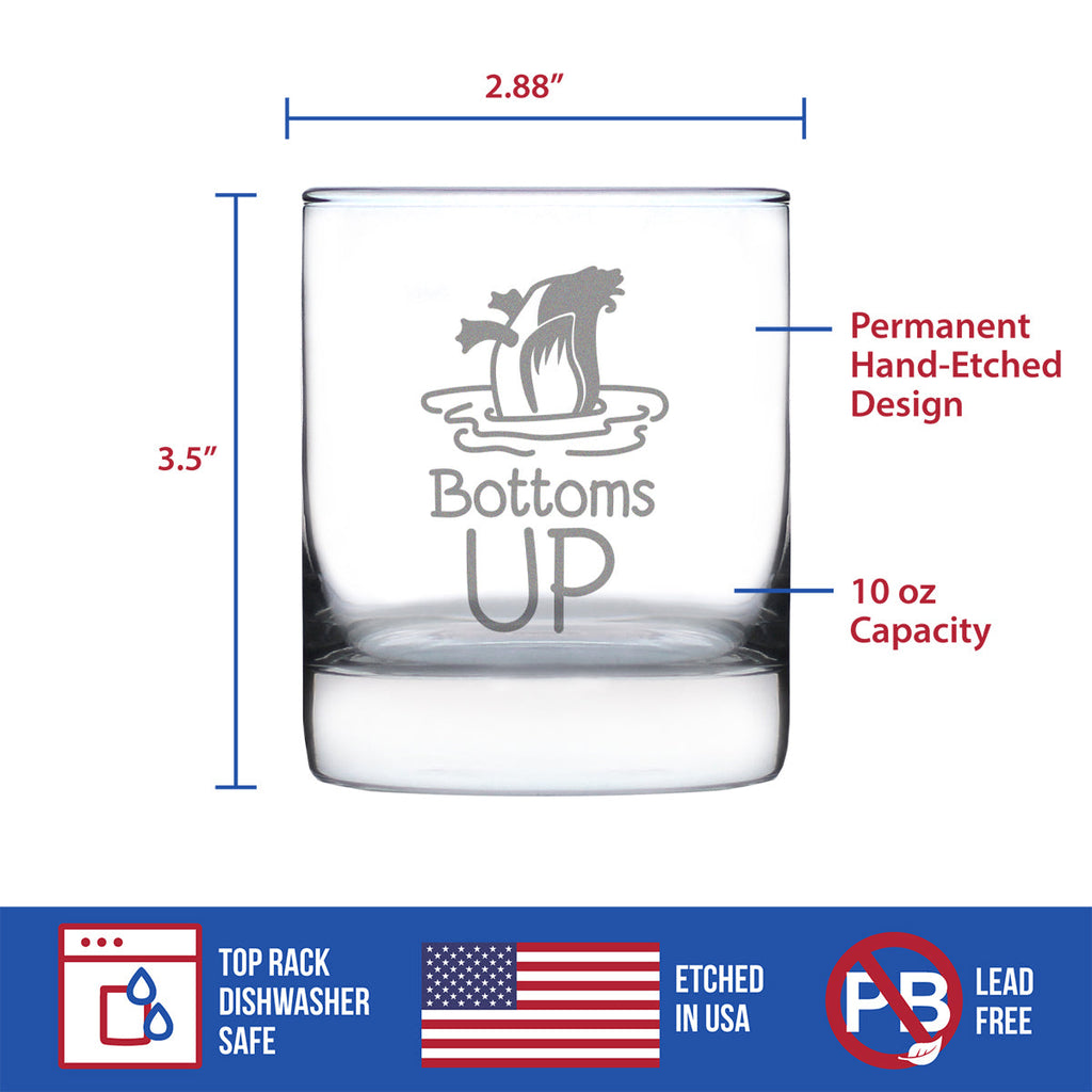 Bottoms Up - 10 Ounce Rocks Glass