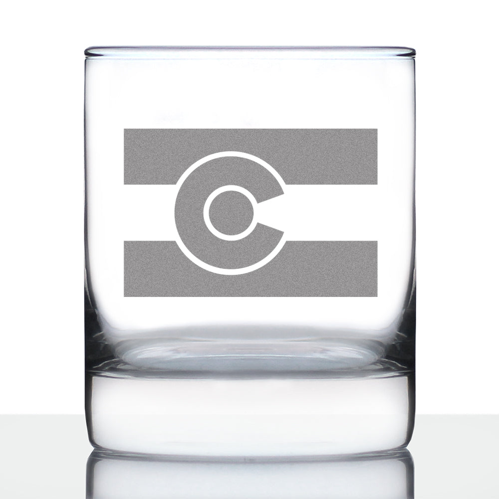 Colorado Flag - 10 Ounce Rocks Glass