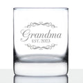 Grandma Est. 2023 - Decorative - 10 Ounce Rocks Glass