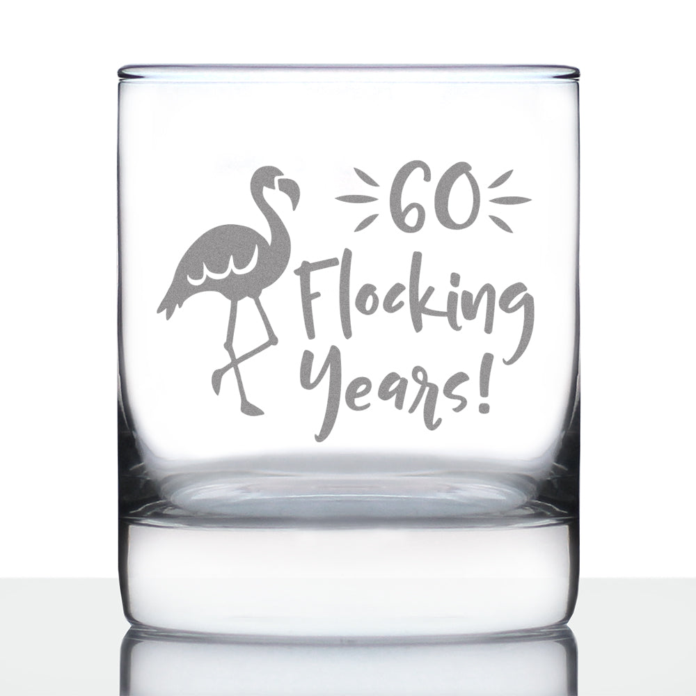 60 Flocking Years - 10 Ounce Rocks Glass