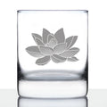 Lotus Flower - 10 Ounce Rocks Glass