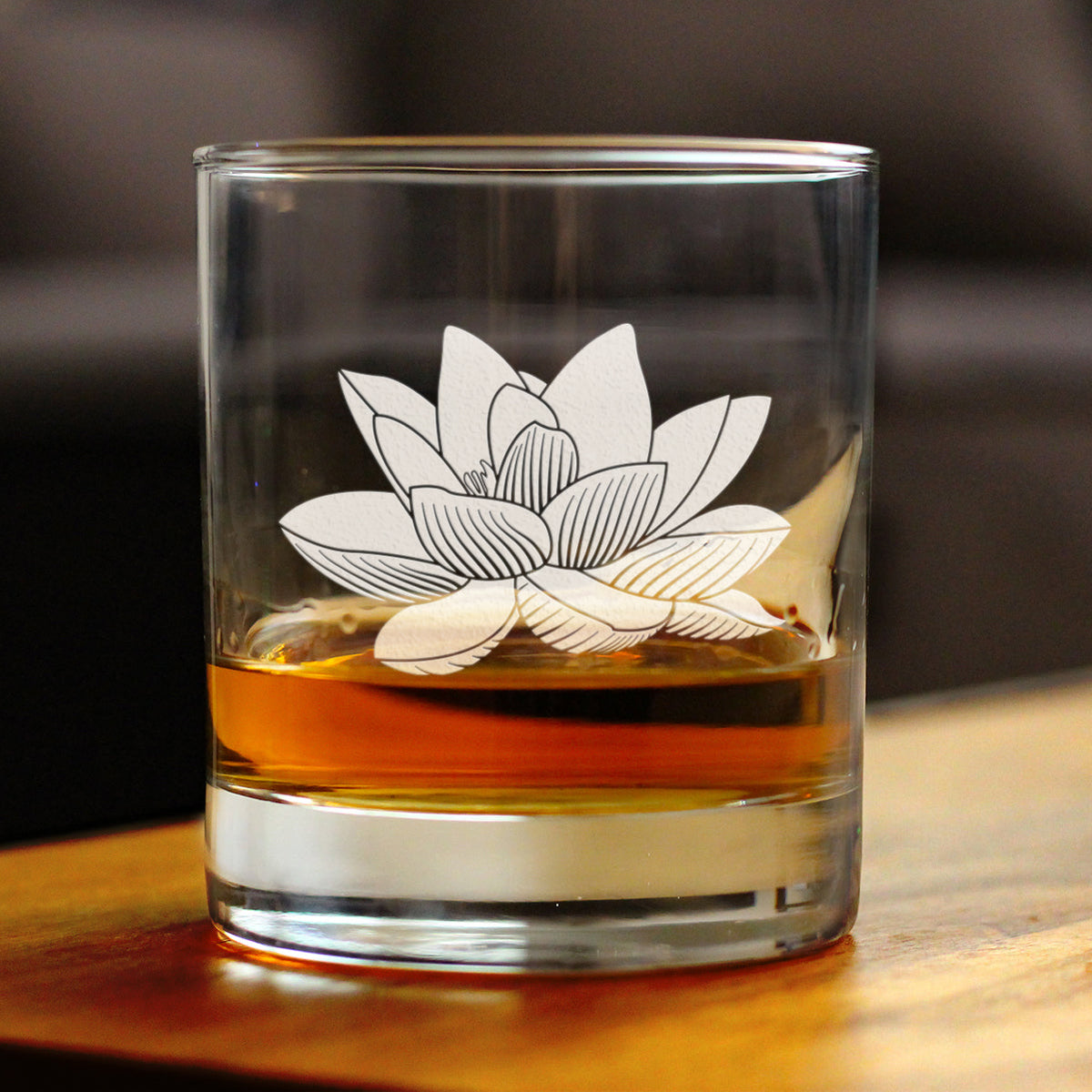 Lotus Flower - 10 Ounce Rocks Glass