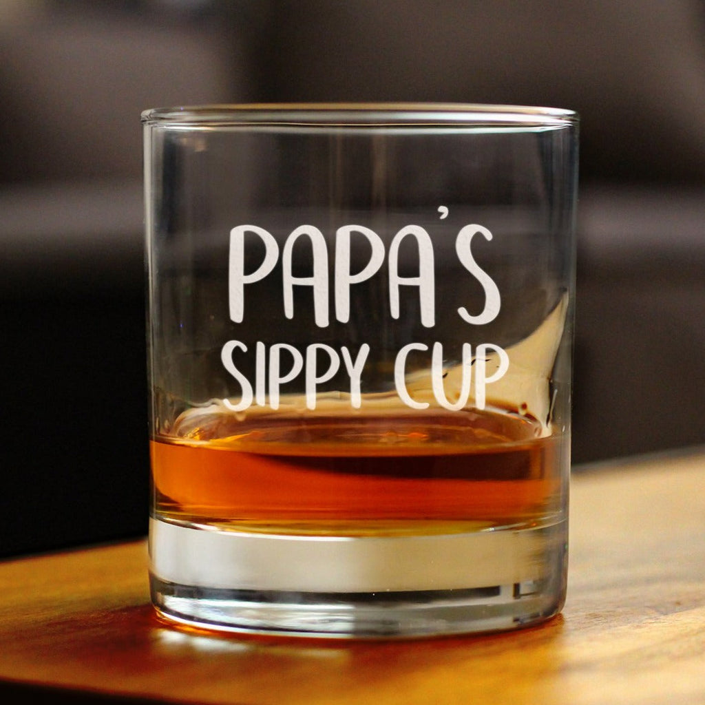 Papa's Sippy Cup - 10 Ounce Rocks Glass