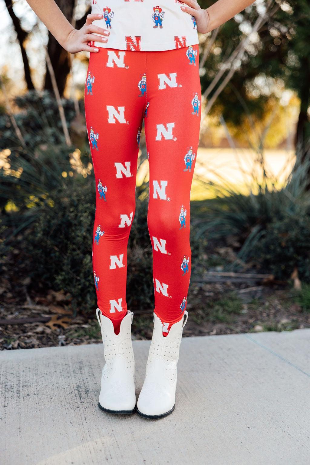 Nebraska Red Herbie Husker Leggings