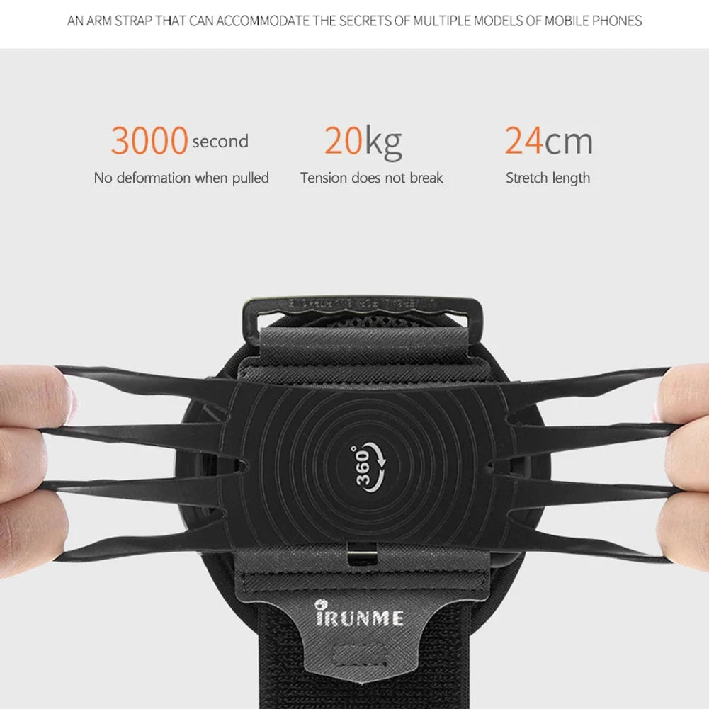Running Sport Armbands 360 Rotatable Universal Arm Band Case for iPhone 16 15 14 13 12Pro Max Plus Workout Exercise Phone Holder