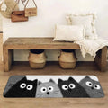 Cartoon Kitten Bath Mat Soft Cosy Noise-Reducing Bathroom