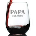 Papa Est. 2023 - Bold - 17 Ounce Stemless Wine Glass
