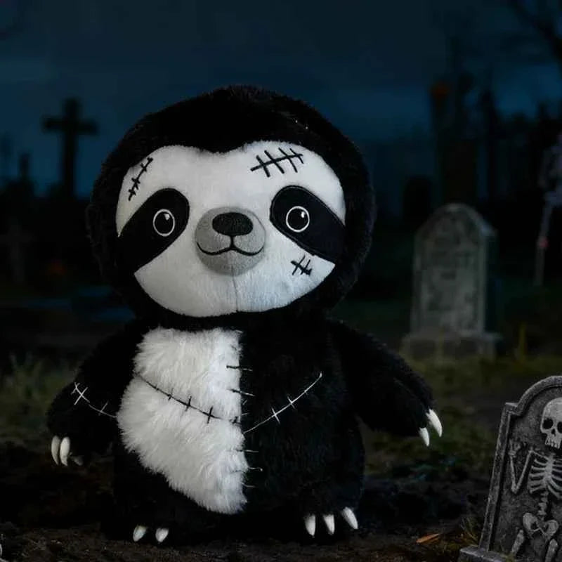 Dark Sloth Plush Toy – Gothic Stuffed Animal Decoration